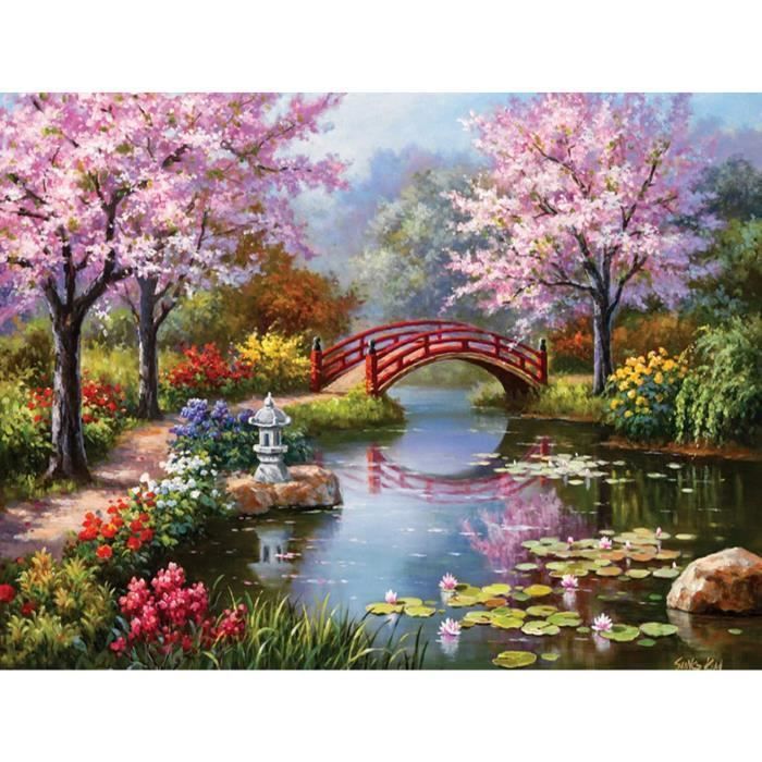 Bimkole 5D Diamond Painting DIY Kits Paysage de Printemps, Peinture D'art  Broderie Diamant Kits Résine Peinture Décor Maison 30x40cm - Cdiscount  Maison