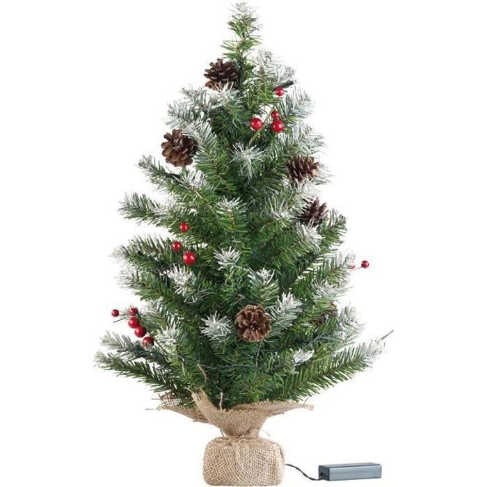 HOMCOM Sapin De Noël Artificiel Enneigé Lumineux LED X 250 Multicolore 107 X 1