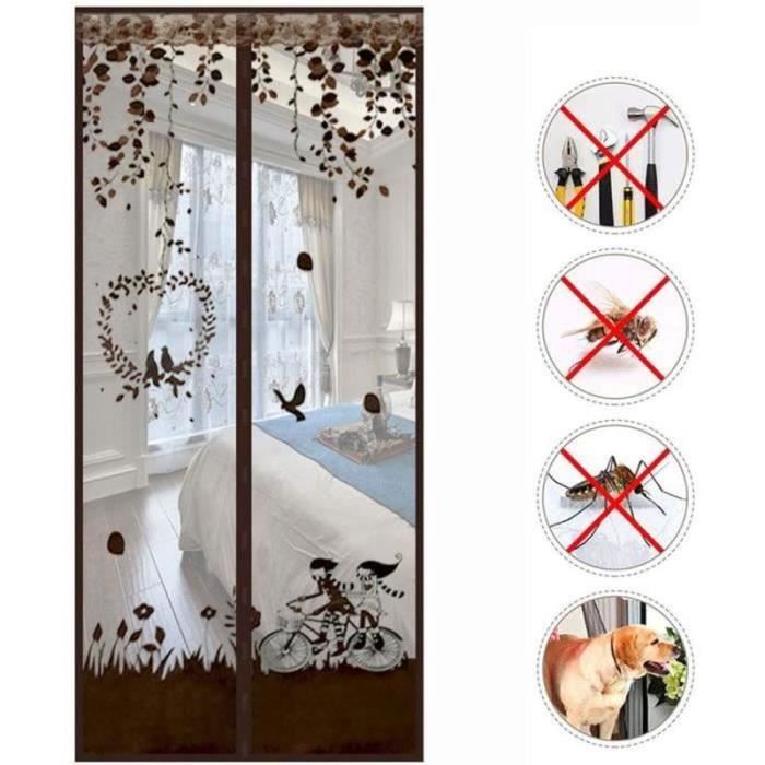 KSITH- Fly Moustiquaire Fenêtre Magnétique,Automatiquementfermé Rideau Moustiquaire Pour Porte,Fenetre Moustiquaire Aimantée Anti-moustiques,pour Fenêtre Portes-White A| 53x68inch(135x175cm