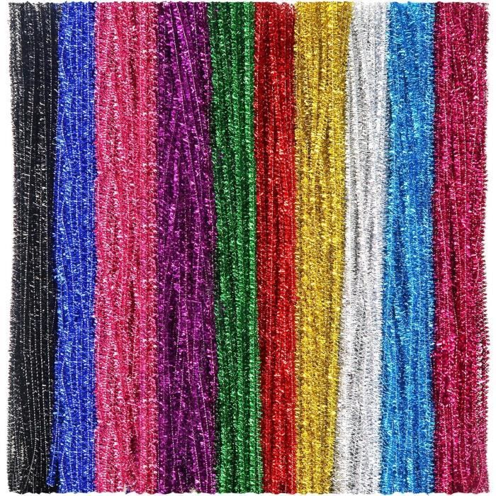 TOAOB 100x Chenille Pfeifenreiniger Dunkellila 30cm - Bastelmaterial
