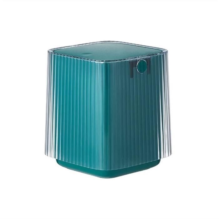 QLFJ-FurDec - Lot De 6 Mini Poubelles De Table Avec Couvercle Basculant Et 12 Rouleaux De Sacs Poubelle - Design Compact - 10 X 12 X 17 Cm - Pour Lavabo