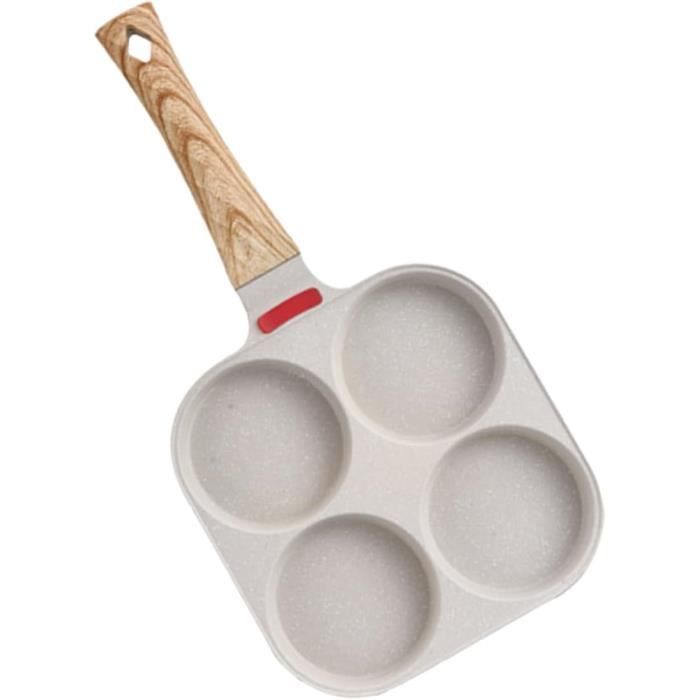 POÊLE À OMELETTE 4 Trous Casserole à Quatre Trous Poignée Confortable