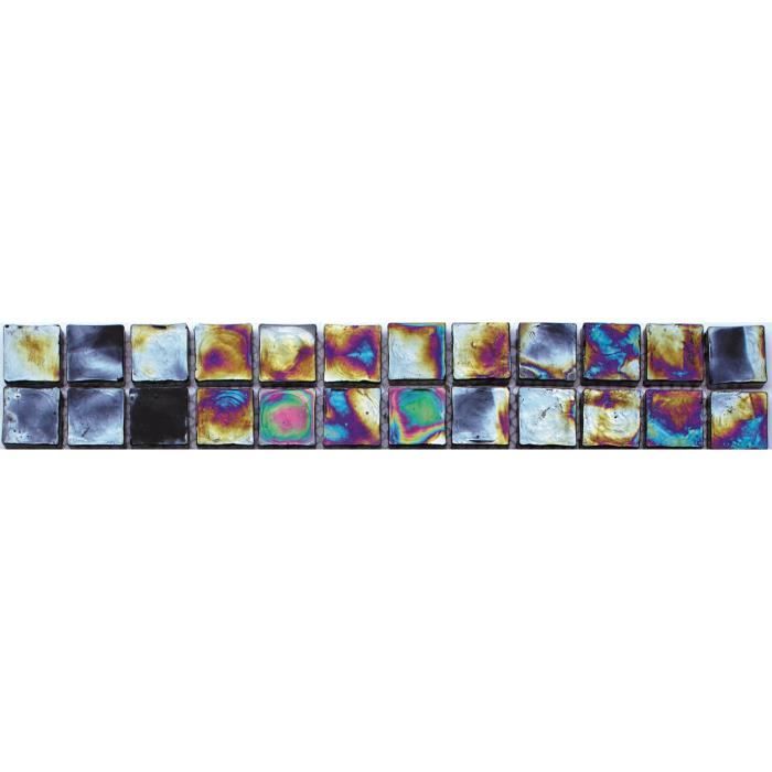 Listel En Pate De Verre 5 X 30 Cm Nuit Boreal Achat Vente