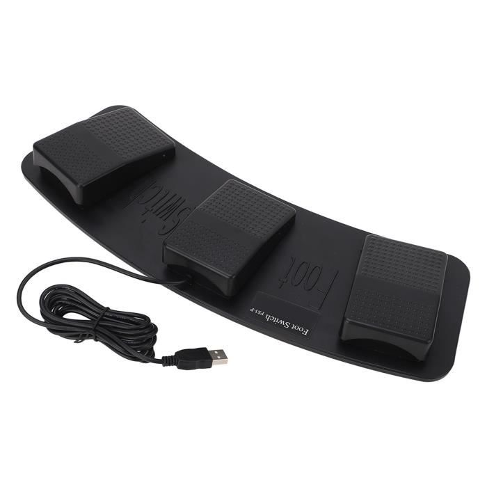 Pédale USB Double Elprico – Commutateur Pied Mécanique Programmable – MIDI, Jeu, Clavier, Souris – Idéal PTT, Zoom, Gaming