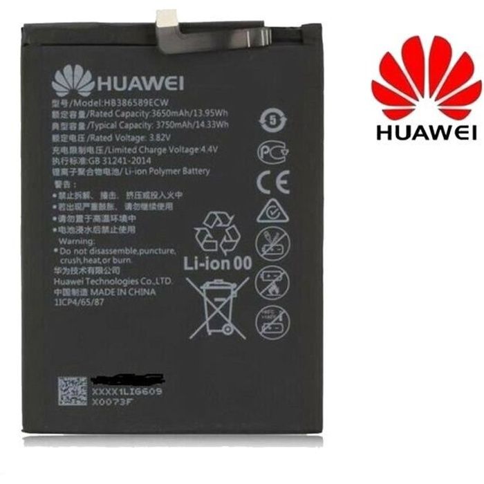 Batterie interne original pour téléphone mobile Huawei Honor view 10 HB386589ECW 3750 mAh