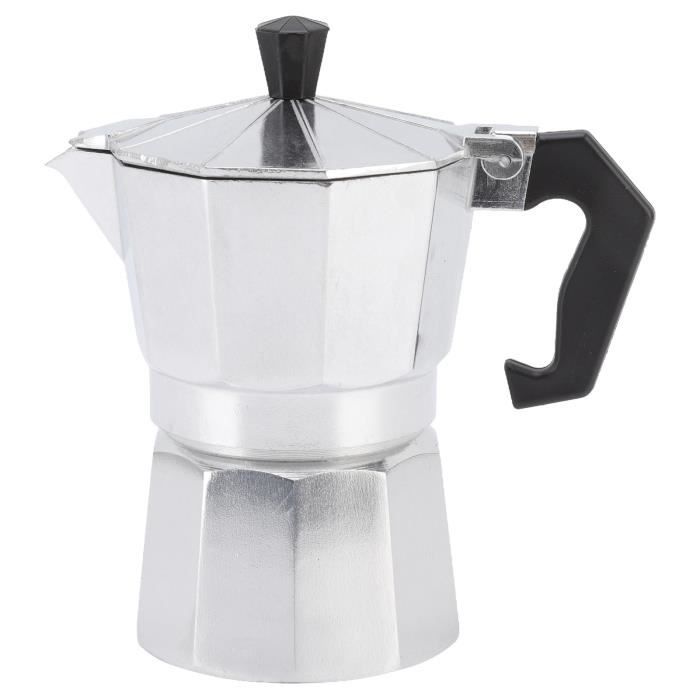 HURRISE cafetières de camping Moka Pot 150 ml en aluminium octogonal