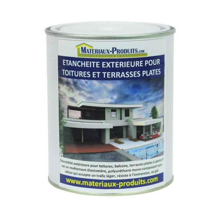 Etanchéité extérieure pour Toitures, Balcons et Terrasses Plates - 10 KG Blanc