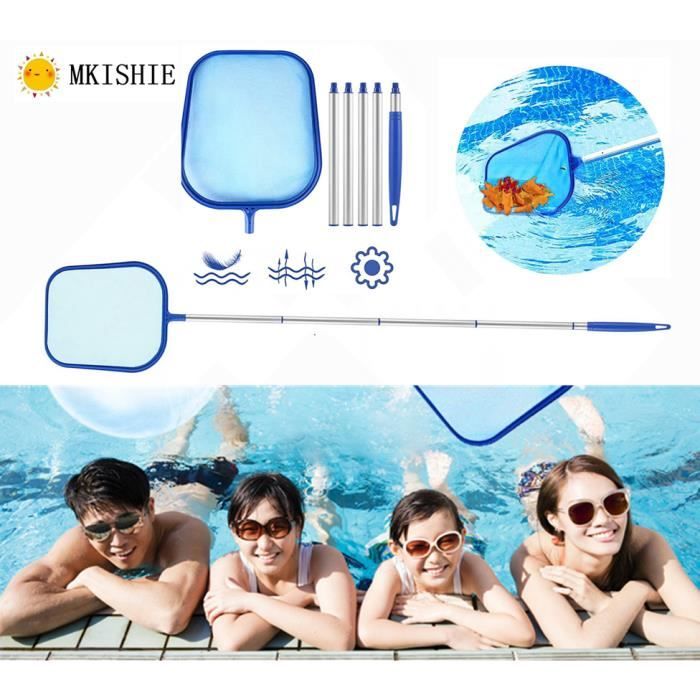 Épuisette De Piscine Télescopique Gxhong - Tige Aluminium 35-105 Cm - Pour Piscine, Spa, Bassin, Nettoyage Feuilles Et Insectes - 2