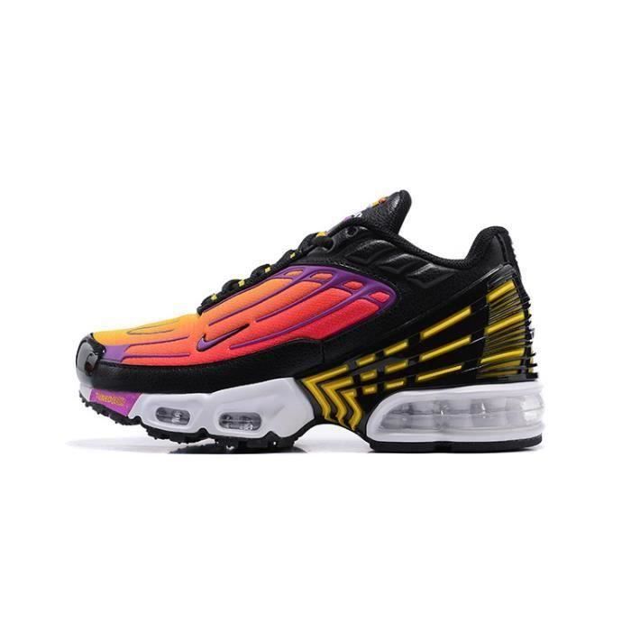 Baskets Air Max TN Plus 3 Enfant Chaussures de Sport Noir Orange