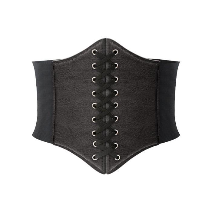 Ceinture En Dentelle Boho Chic Pour Femmes - Noeud Papillon Wrap Faux Cuir, Corset Élégant Pour Robes (Noir/Blanc/Rouge)