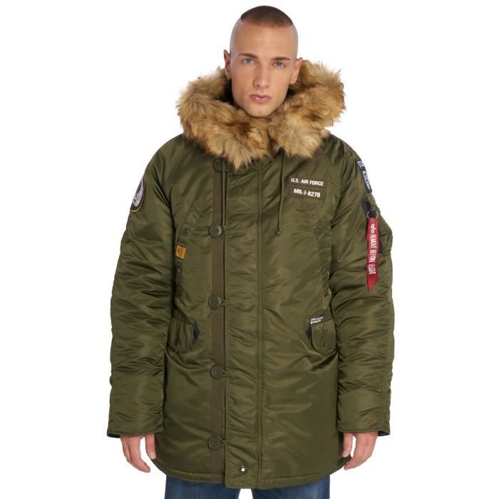 Alpha Industries Homme Manteaux Vestes Manteau hiver N3B Vert Cdiscount Pret a Porter