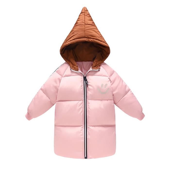 Bebe Garcon Filles Doudoune Trench Coat Manteau A Capuche Tops Blouson Hiver Chaud Zipper Rose Cdiscount Pret A Porter