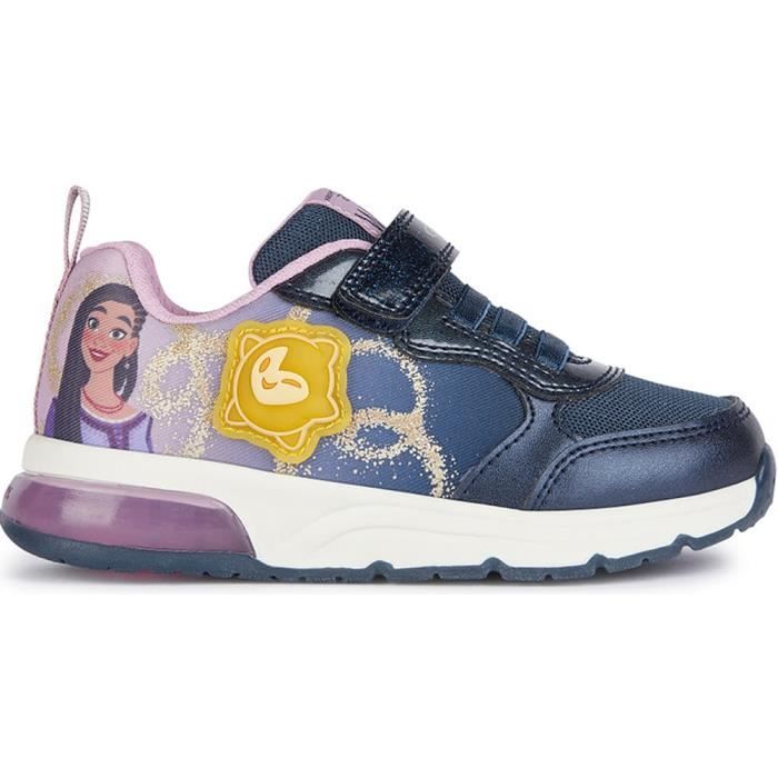 BASKETS GEOX WISH ASHA SPACECLUB J458VA AVEC LUMIERE