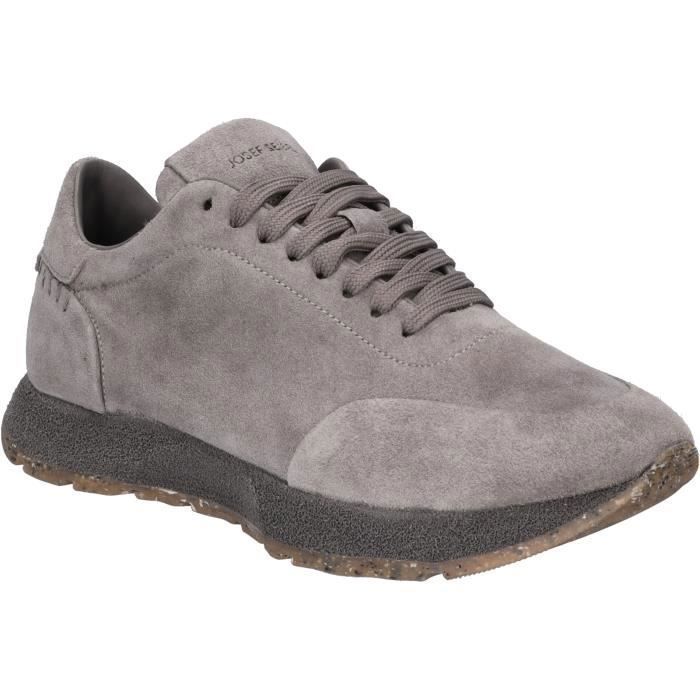 Josef Seibel Baskets pour Femmes - JOSEF SEIBEL - Adriana 01 - Gris - Cuir - Lacets - Plat