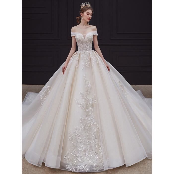 Principales robes de mariée 2021 nouvelle mariée a épaule Sen système