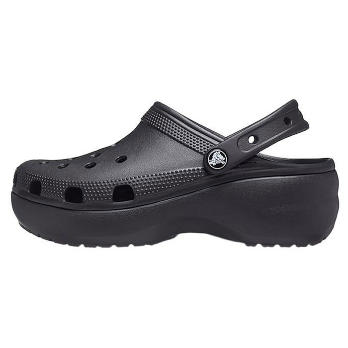 Sabot Crocs Classic Platform Femme Noir Plastique Noir