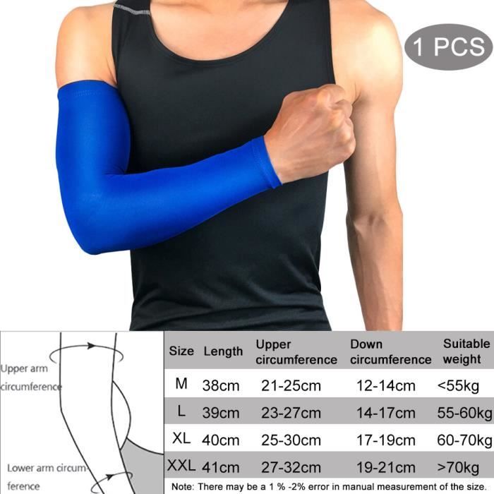 Manchon Bras A Blue[F515] Respirant Running Mixte Basketball