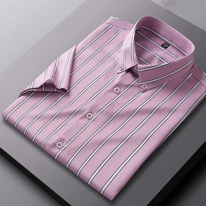 Chemise Homme ANTONIO RIZZI Rose Clair Rayures - Taille 39/40 (M) - Coton - Neuf (occasion Très Bon état)