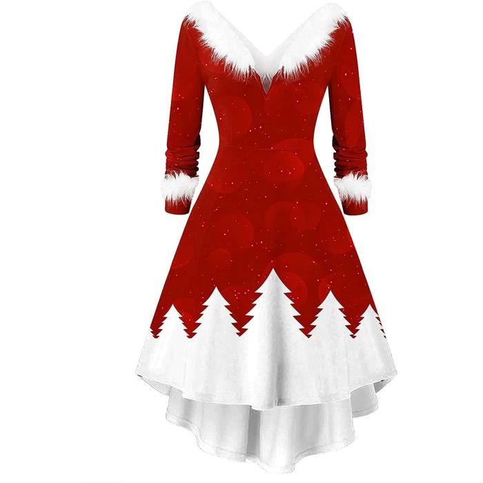Robes de Noël pour Femmes, Robe légère de Noël à Manches Longues