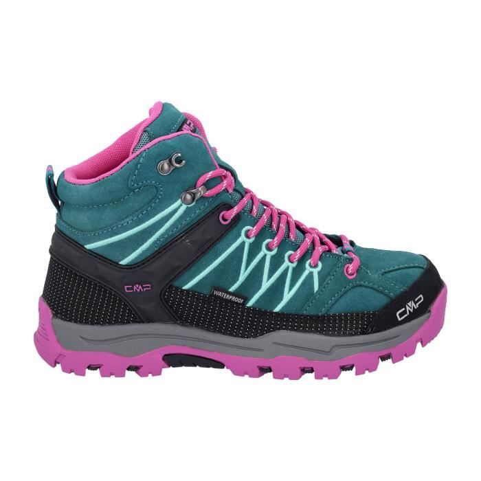 Chaussures de marche de randonnée mid enfant CMP Rigel Waterproof - lake-pink fluo/rose - 38