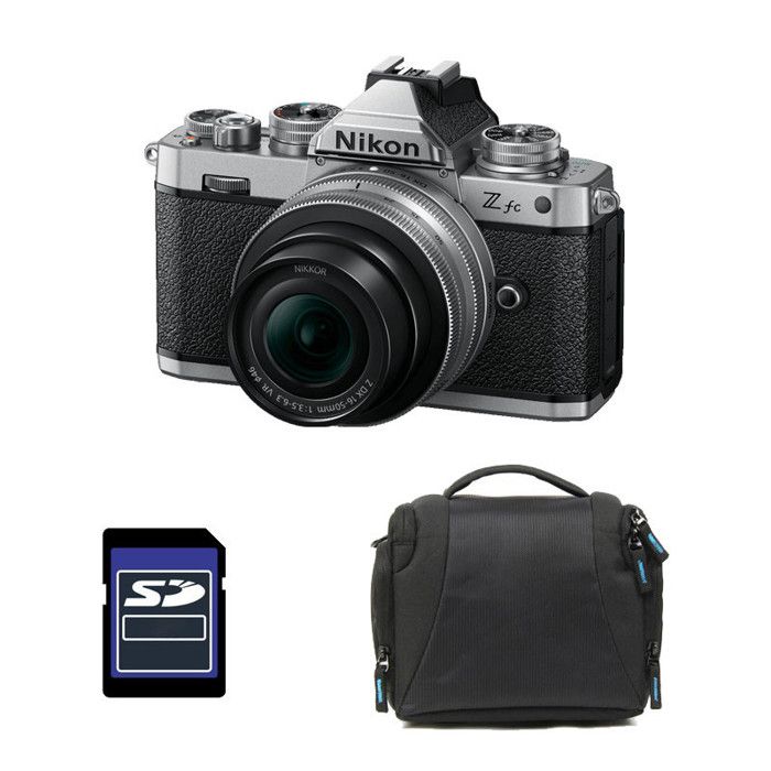 Hybride Nikon appareil photo hybride z fc + z 16-50 silver + sac + carte sd 8 go