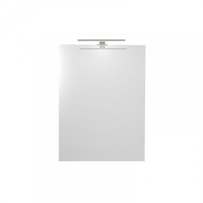 Miroir Salle De Bain Sorrento L60 X H70 Cm Avec Tablette Métal Blanc - Élégant Et Pratique