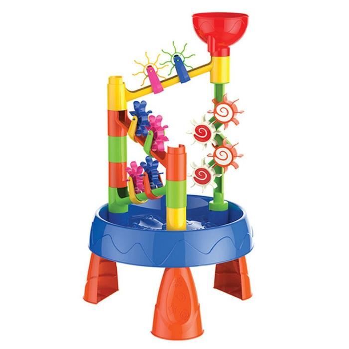 Table de jeu de sable et d'eau table de bac à sable pour enfants Ensemble de jouets de plage - Omabeta - 33x13x31cm - 32pcs