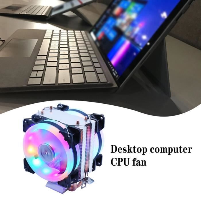 Ventilateur De Reoidissement CPU Reoidi Par Air, 4 Caloducs, Processeur De Reoidissement PC Adapté à L'installation LGA775 115x1200 1700 1356 1366 I3 I5 I7 AMD