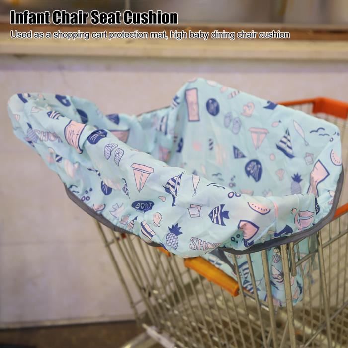 PandaEar Housse 2-en-1 Siège Caddie & Chaise Haute Bébé – Protection 360° Antidérapante – Gris
