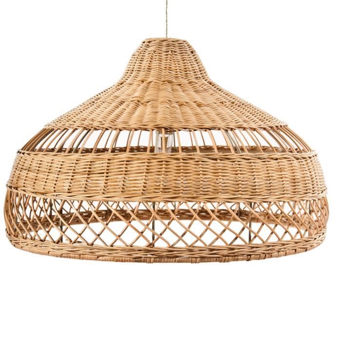 Suspension Kalibo En Rotin Naturel Cdiscount Maison