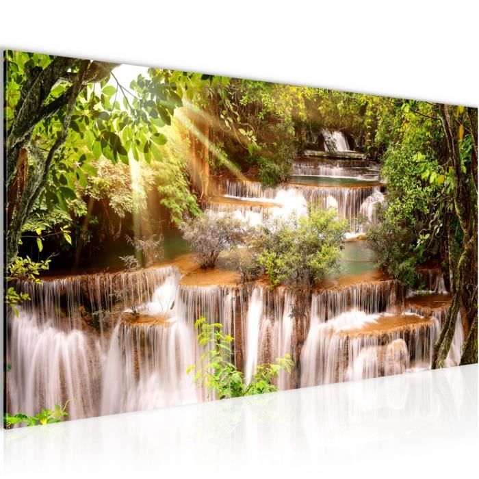 Tableau Toile Décorative 160 X 80 Cm - Motif Cascade - Prêt à Accrocher - NEUF