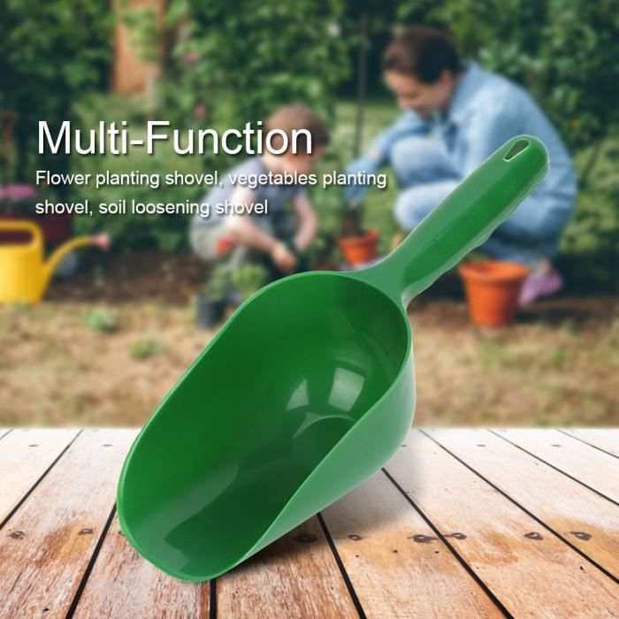 Pelle en Plastique SALUTUYA - Outil de Jardinage Multifonction pour Planter et Ameublir le Sol - Vert