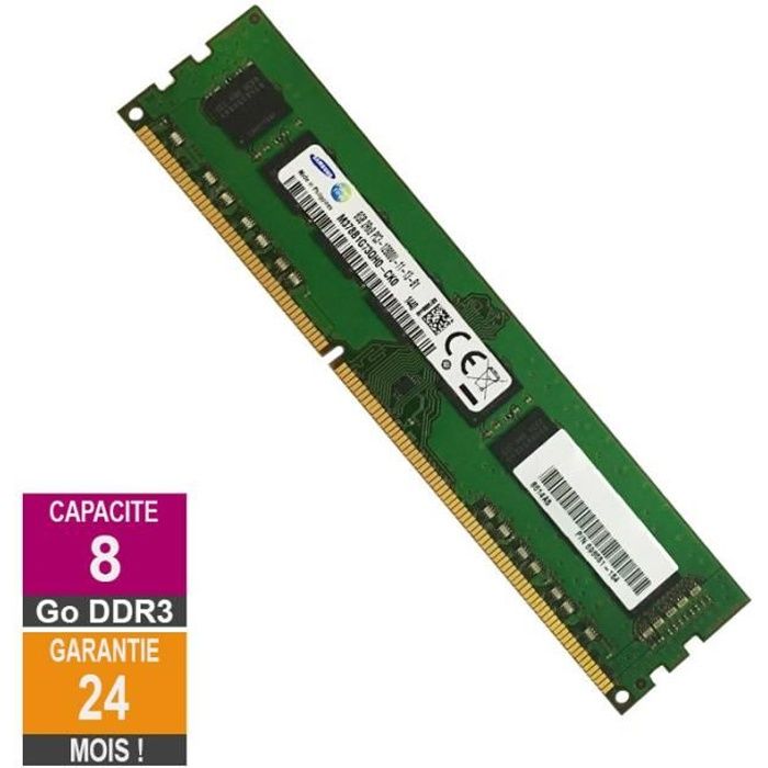 Barrette Mémoire 8Go RAM DDR3 Samsung M378B1G73QH0-CK0 DIMM PC3-12800U -  Cdiscount Informatique
