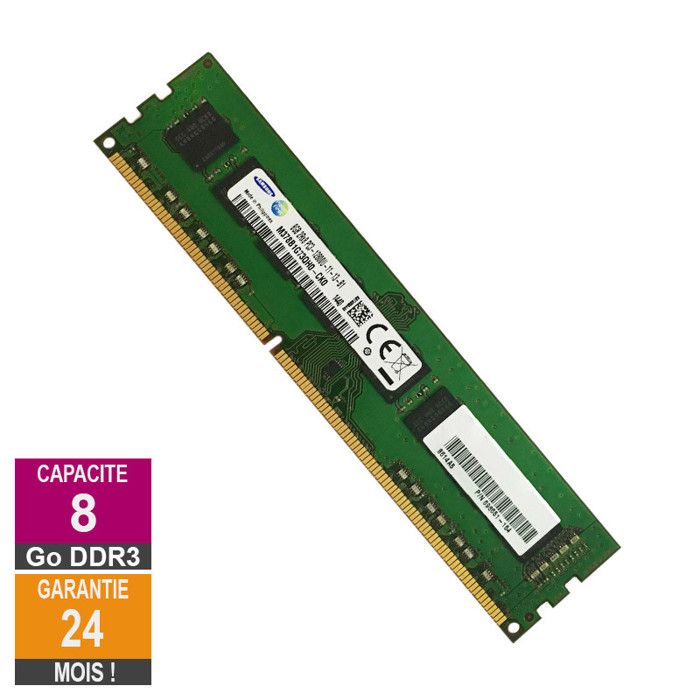 Barrette Mémoire 8Go RAM DDR3 Samsung M378B1G73QH0-CK0 DIMM PC3-12800U Reconditionné - Samsung reconditionné disponible sur Cdiscount Seconde Vie