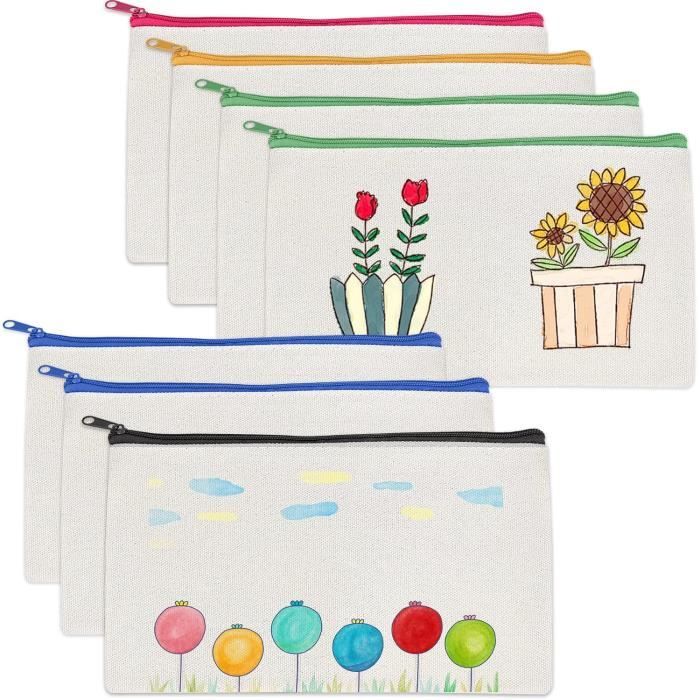Lot De 2 Trousses à Couverts Pique-nique En Tissu Recyclé – Fait Main, Complètes Avec Couverts Et Serviettes