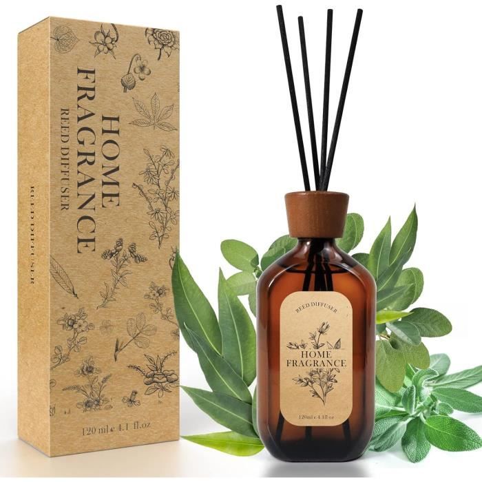 Diffuseur De Parfum Maison 240ml Eucalyptus Menthe - 5 Bâtonnets, Décoration Intérieur