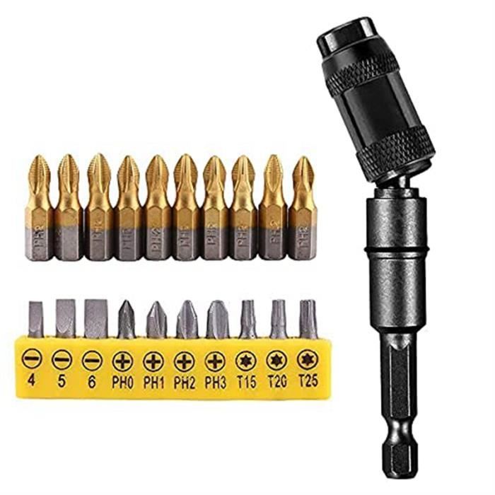 Jeu De 25 Embouts De Tournevis Hexagonaux 1/4" - Magnétique - Métrique Et SAE - Marque HORUSDY