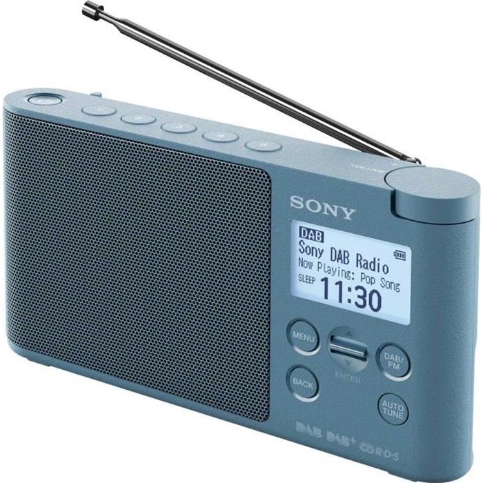 SONY XDRS41 Radio portable DAB/DAB+ Préréglages directs Réveil et mise en veille
