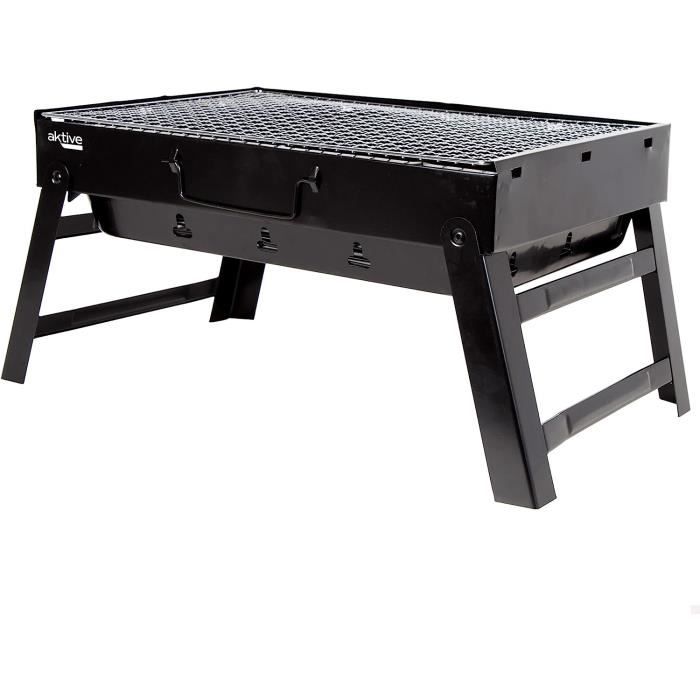 Barbecue Portable Algon Noir 47 x 33 x 12 cm (4 Unités) (Ø 30 cm)