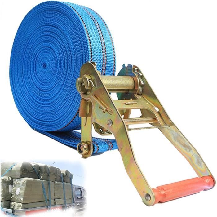 Sangle à cliquet - 9m x 50mm - Doigts rapprochés - Tract 2500kg -Arrim Sangle à cliquet - 9m x 50mm - Doigts rapprochés - Tract 2500kg -Arrim