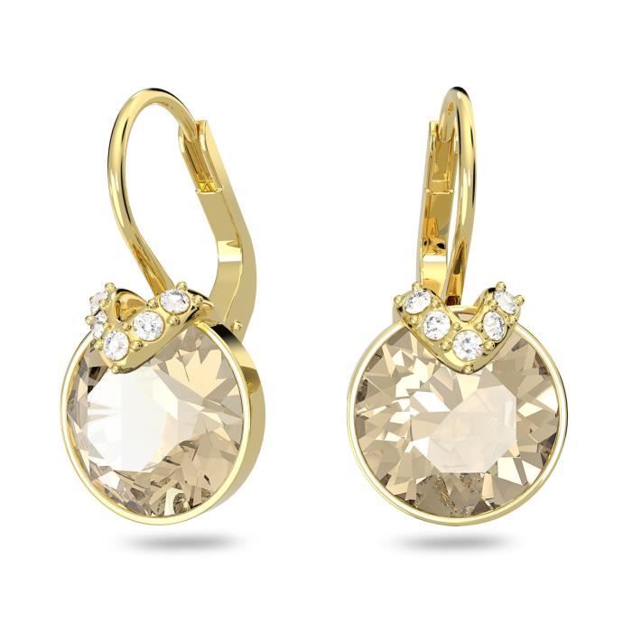 Boucles d'oreilles femme - SWAROVSKI - Boucles d'oreilles Swarovski Bella V dorées - Couleur de la matière:Jaune