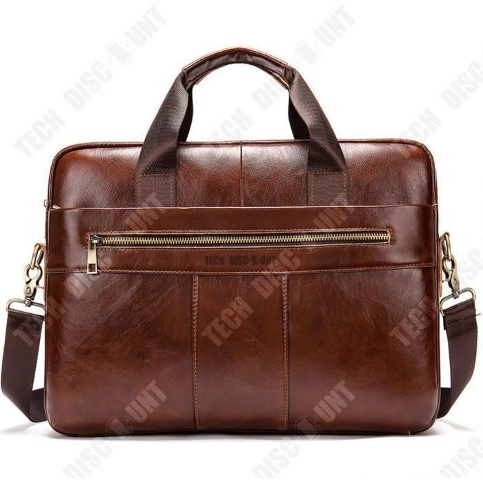 Sac Bandoulière Homme En Cuir PU – 38x27x6 Cm, Grande Capacité, Étanche | Pour Travail, Déplacements Professionnels
