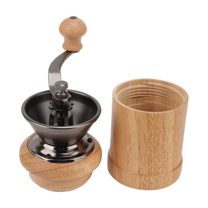 Moulin à café manuel, Smavles Moulin à Café Manuel avec Broyeur, Moulin a Cafe Manuel, Broyeur Cafe Grain, Coffee Grinder Degré (Grain du Bois