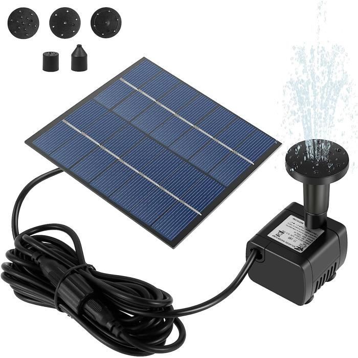 Lot De 2 Fontaines Solaires Flottantes Pour Bassin - 16 Cm Avec 4 Buses - Pompe Submersible écologique Pour Jardin, étang Ou Bain D'oiseaux - 3
