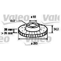 VALEO Jeu de Disques de Frein VAL186693