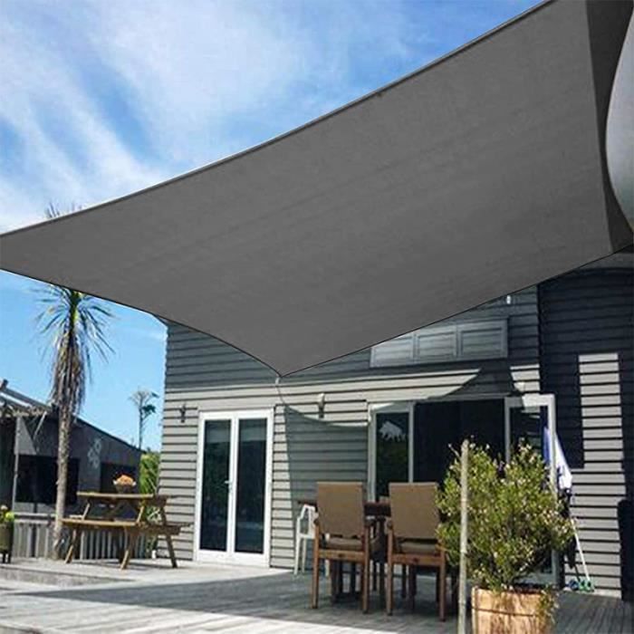 Voile D'ombrage Rectangulaire Respirant 1.4 X 4.5 M UV Protection Toile