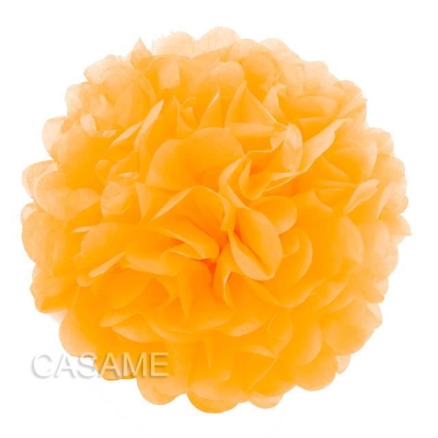 10 Pompons Papier De Soie 15cm - Décoration Fête Mariage Anniversaire | Coloris Jaune
