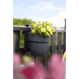 Pot de fleurs ELHO Vibia Campana Easy Hanger Small - Anthracite - Balcon extérieur - L 24.1 x W 20.5 x H 26.5 cm-1