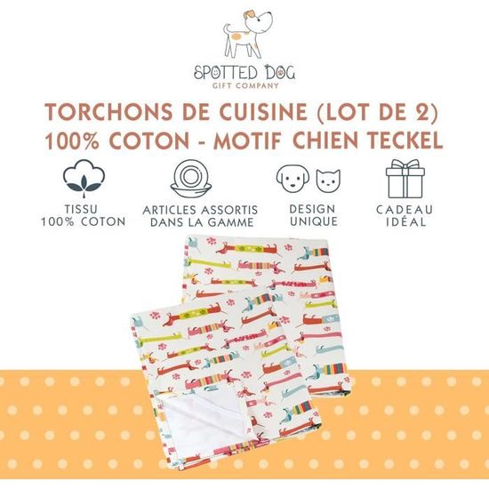 TOP PROMO / LES 2 TORCHON DE CUISINE 100 % COTON / JAUNE1