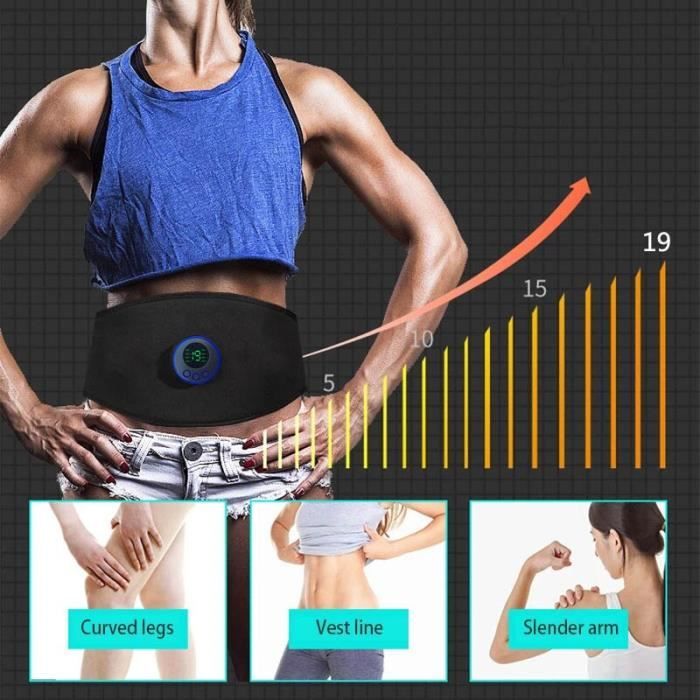 CEINTURE D'ELECTROSTIMULATION,Massage intelligent stimulateur musculaire  abdominale entraîneur musculaire Vibration minceur Machine - Cdiscount Sport